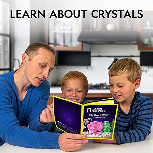 National Geographic Craft Kits for Kids - Crystal Growing Kit - Grow a Crystal Garden in Just 6 Hours, Educational Craft Art Project, STEM Crafts for Girls Ages 8 9 10 11 & 12 (Amazon Exclusive)