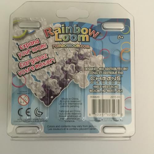 Rainbow Loom Six-pin Expansion Bases - Create Wider, Larger Bracelets - Each Pack Includes 2 Purple Bases (R0064B) - size: Large