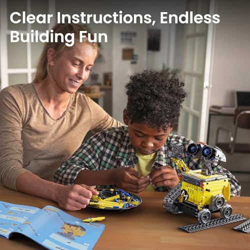 Sillbird STEM Robot Building Kit with Remote Control Gifts for Boys 8-13 - color: 1-yellow