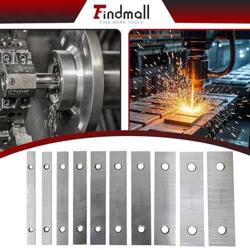 findmall Thin Parallel Bar Set, 10 Pair 1/8" X 6" Accuracy Parallels, Machinist Lathe Tools Thin Parallel Bar Set