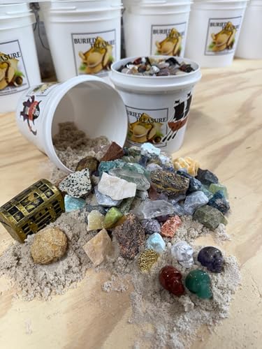 Quart MINI Miner Pirate Mining Bucket, Unique Gift, Geology KIT, Crack Your OWN GEODE, Crystal Bucket