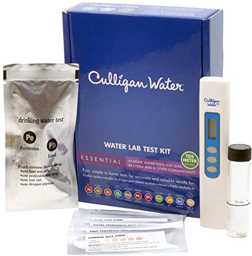 Culligan Essential Water Lab Test Kit – Comprehensive Home Water Testing for Lead, Bacteria, Nitrates, pH, Hardness, Chlorine, Copper, Iron & More – Includes TDS Meter – Ideal for Tap & Well Water - style: Essential Test Kit