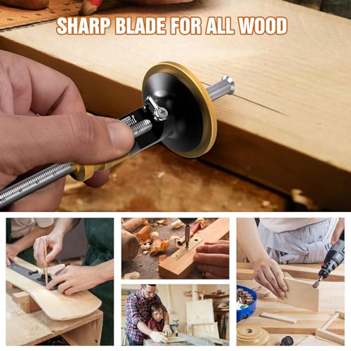 Wheel Marking Gauge for Woodworking with 0.2mm Micro Adjustment