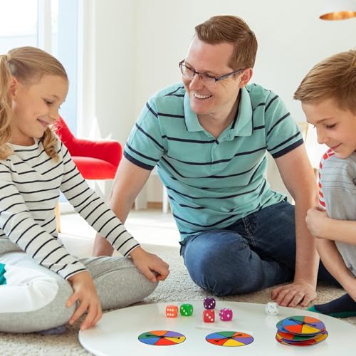 Chivao 10 Sets Colorful Game Spinners Wheel with Rotating Arrows for Math