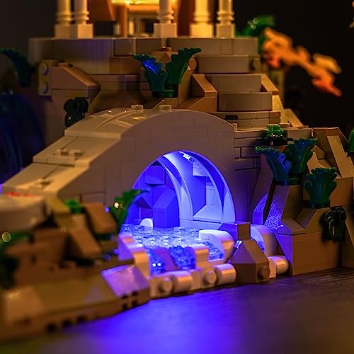 Upgraded Led Light Kit for Lego Rivendell, Remote Control Compatible with Lego 10316 (Model Not Included) - style: Remote Control Version Light Kit