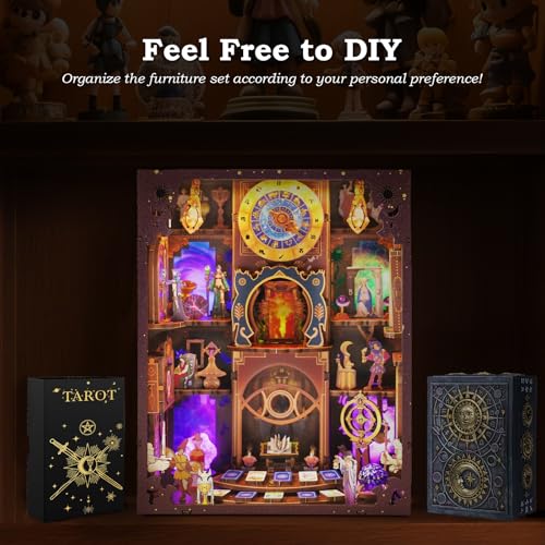 VORATHIS Book Nook Kit, 3D Wooden Puzzle for Adults(Fantasy Tarot) - color: Fantasy Tarot