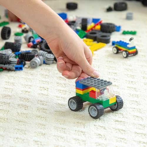 Barcaloo 400 Piece Wheels and Axles Sets, Building Bricks Car Parts and Pieces Kit - Car Building Set with Wheels, Axles & Windshields and Bonus Bricks - color: Wheels, Tires, & Axels - 400 Pieces
