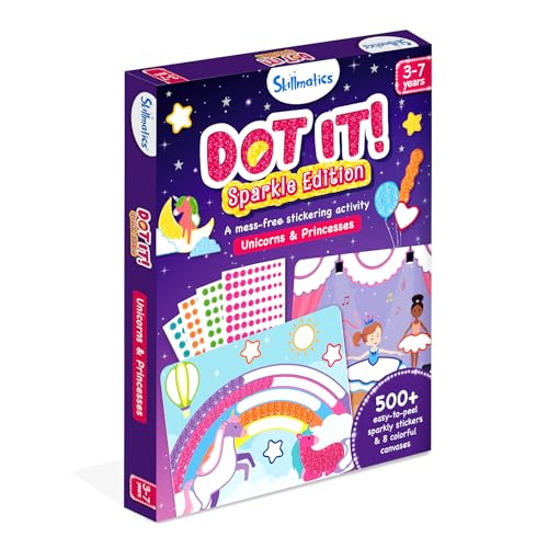 Skillmatics Dot It Sticker Art – Unicorns & Princesses Sparkle, Craft Kit - style: 4. Sparkle Edition