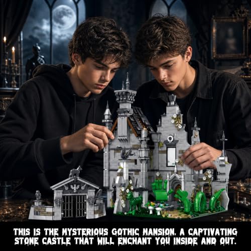 Mysterious Gothic Castle Mansion Building Blocks for Adults, 1788 PCS