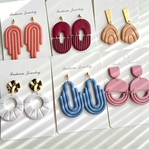 11 Pcs Modern Geometric Polymer Clay Cutters Set - Arch, Fan & Abstract Shape Clay Cutters for Polymer Clay Jewelry Making, Fit Valentine's Day Gift,Gifts for Wife, Friends & Sisters
