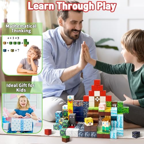 Intoypad 150PCS Magnetic Blocks, Magnetic Building Tiles STEM Toys for Kids - style: 150Pcs