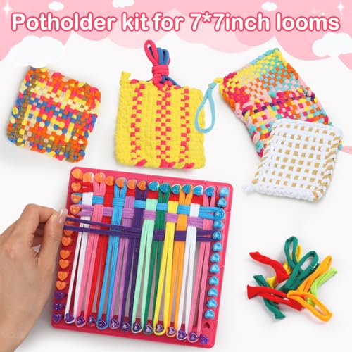 800pcs Weaving Loom Refill Loops for 7-Inch Loom,10 Rainbow Colors - color: Rainbow