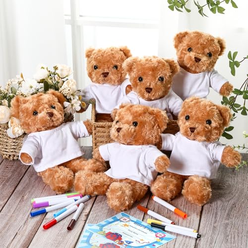 Blueweenly 40 Pcs Make Your Own Stuffed Animal Bear Kit,Brown - color: Brown
