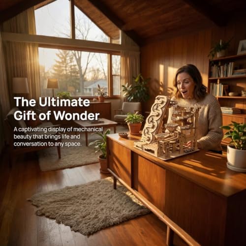 Adult 3D Wooden Marble Run Puzzle Set, Second-Generation - style: Star Ladder