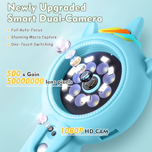 Kids Microscope, 500X Handheld Microscope for Kids, Blue - color: Blue