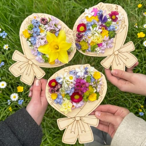 Wooden Flower Collector Nature Exploration Outdoor Board 10 Pcs