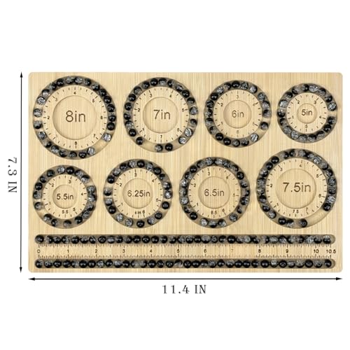 Petoysoso Bead Boards for Jewelry Making, Bamboo Beading Board for Jewelry Bracelet Making, Bracelet Bead Board, Bracelet Bead Board for Bracelet, Jewelry Making Supplies,Bracelet 5"to 8"