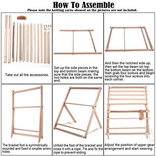 WILLOWDALE 25.2" H x 19.3" W Weaving Loom with Stand for Adults - size: Large