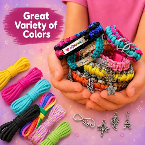 Glittery Garden Paracord Bracelet Making Kit with Charms. Art & Craft Gift - style: Bracelet Making Kit