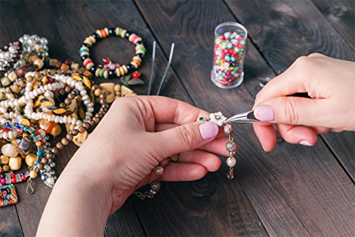 Anezus Jump Rings for Jewelry Making Supplies and Necklace Repair with Jump Ring Pliers and Open Jump Ring(1200Pcs Silver and Gold) - color: Silver and Gold