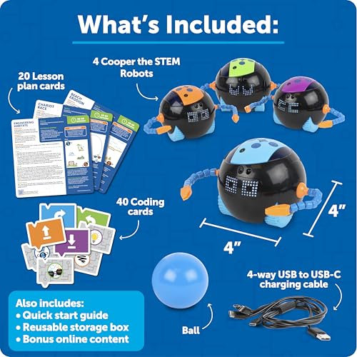 Learning Resources Cooper the STEM Robot Classroom Pack - Rechargeable - style: Cooper Classroom Set