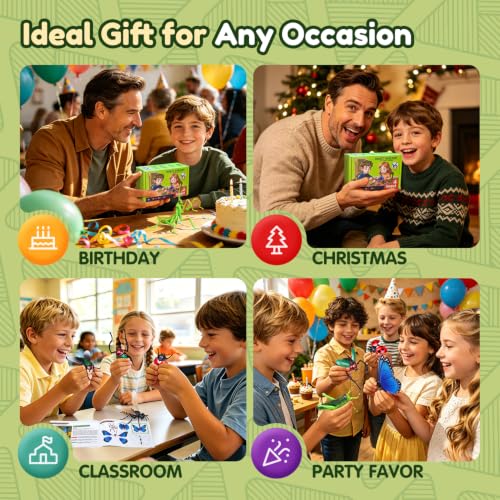 Drefirsa 8Pcs Realistic Bug Building Toy, Educational Toy for Kid Age 6+