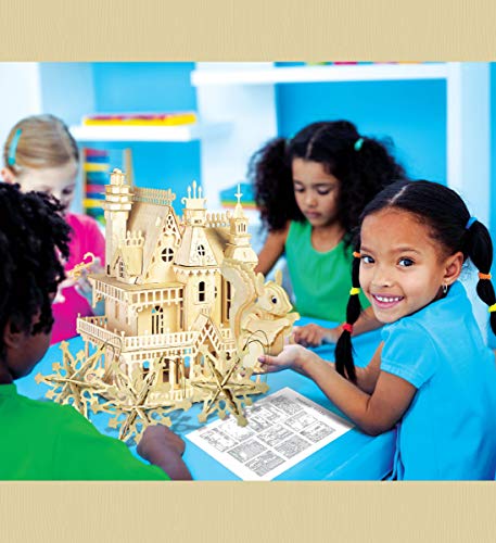 Puzzled 3D Puzzle Snowflake Ornaments Construction Kit, 12pcs - Set of 3