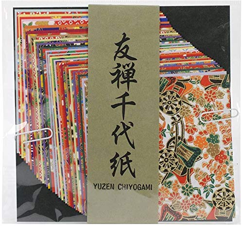 Yuzen Washi Chiyogami Origami Paper, 4 by 4-Inch, 40 Sheets