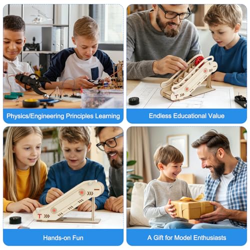 Toddmomy Miniature Mechanical Elevator Model Kit: Beige Puzzle Building Set for Elevator Enthusiasts(English Instruction Manual, Without Battery)