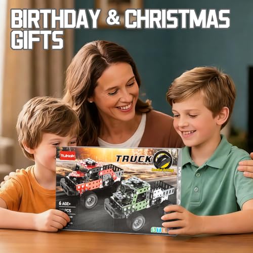 STEM Building Toy Set for Boys Age 8-12,Metal Building Kits for Boys Age 8+ - color: Red