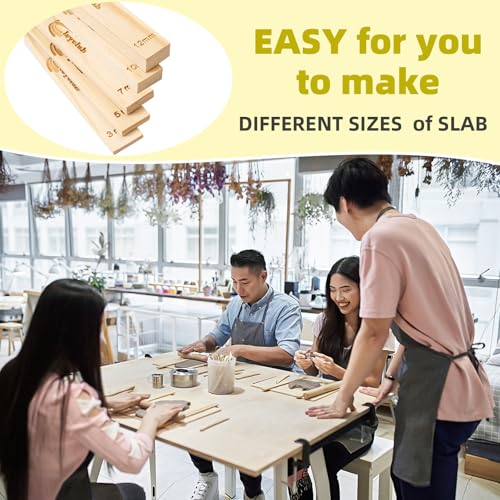 Leyclub Pottery Rolling pin Guides, 5-Size for Precise Clay Thickness - color: RollingPin Guide