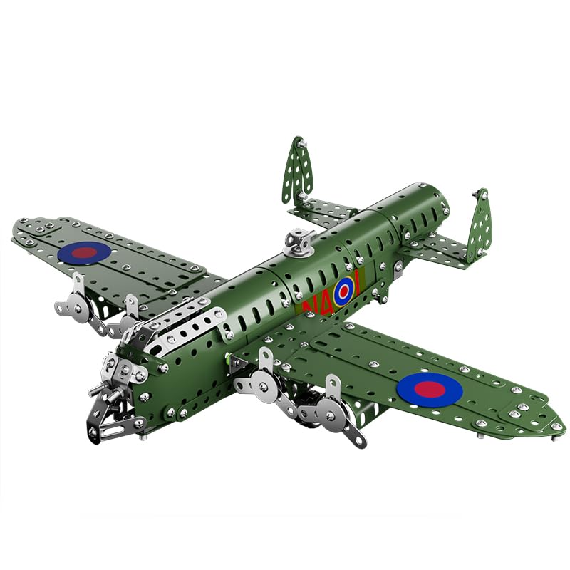 Lucky Doug STEM Building Projects Model Airplane Set - 389 Pieces STEM Project Building Toys for Kids Ages 8-12, Assembly Science Kit Educational Army Toys Gift for Kids Boys 8 9 10 11 12-16 Years Old - style: 8805