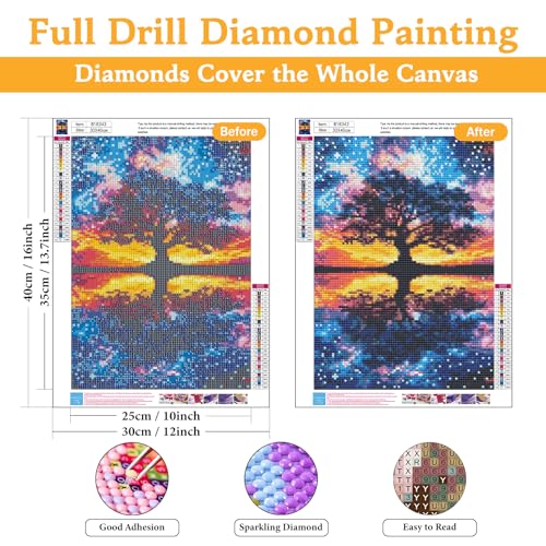 Diamond Art Kits for Adults & Beginners, Tree of Life Diamond Painting Kit - color: HMDPUS-26107