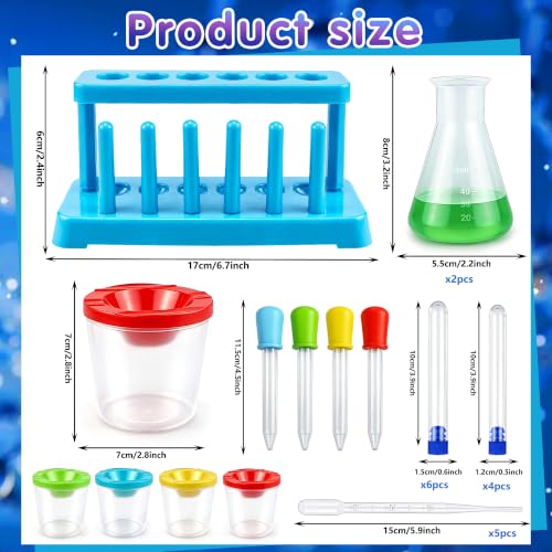 26PCS Science Lab Kit Plastic Lab Science Experiments and Test Tubes Set