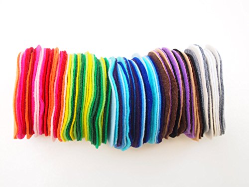 Playfully Ever After Mixed Color Assortment of Craft Felt Circles (4 Inch - 100pc) - size: 4 Inch - 100pc