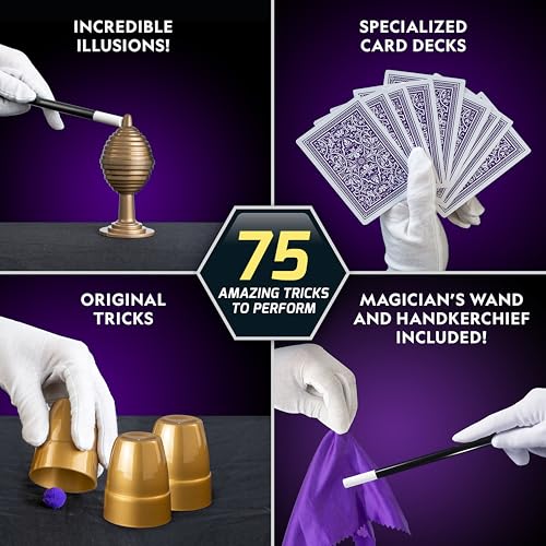 National Geographic Mega Magic Kit with 75+ Tricks for Kids Ages 8-12 - style: 75 Magic Tricks