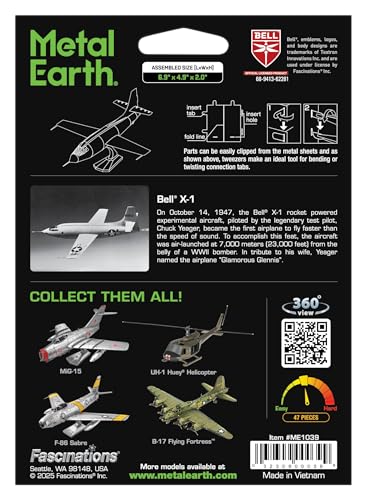 Metal Earth Bell X-1 3D Metal Model Kit Fascinations