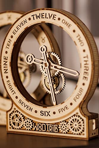 Wood Trick Modern Kinetic Clock 3D Wooden Puzzles for Adults to Build - color: Kinetic Clock Modern