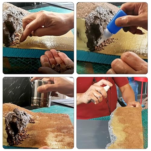 Miniature Rock Basing Kit Miniature Rock Landscape Rocks DIY Terrain Model Kit Basing Kit for Terrain Scenery Landscape Model Railroad Sand Table Material, Gray - color: Gray