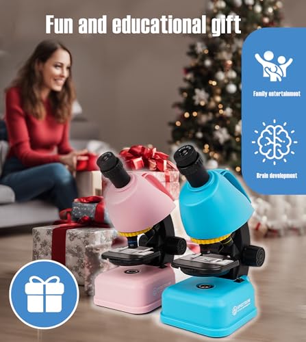 SpectrumOI Compound Microscope for Kids, Microscope for Adults Blue Color