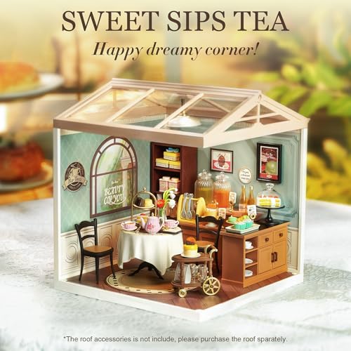 Super Creator-Mini Blocks Model Building Set for Adults, Miniature Plastic House Kit Super Store-Building Blocks Toys for Adults, DIY Crafts/Hobbies for Adults (Sweet Sips Tea) - style: Sweet Sips Tea