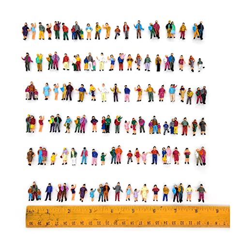 100pcs 1:87 HO Scale Standing Scenery Passengers Model Train Park Street People Figure Model Building Kit