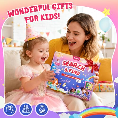 JoyCat Search & Find Activity Books, Educational Toy for Girls Ages 3-6 - style: Girl Themes