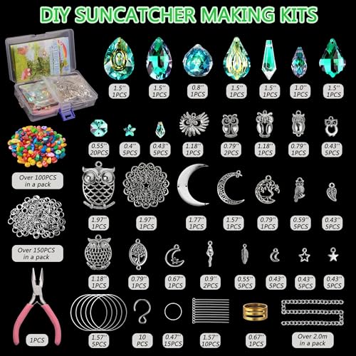 WASTROYAL 420pcs DIY Sun Catchers Making Kit for Adults Prism Hanging Decor