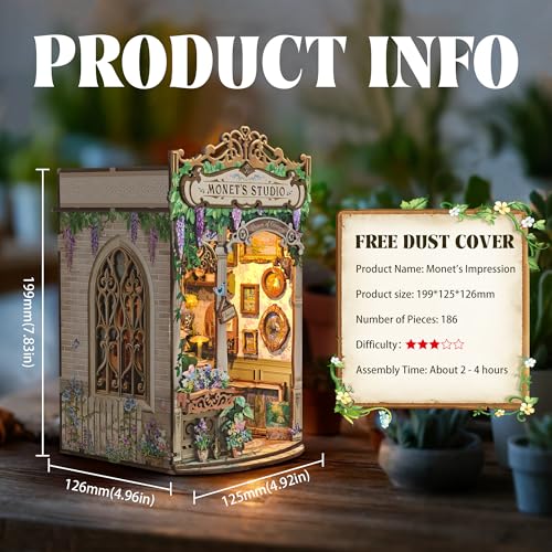 Book Nook Kit DIY Miniature House 3D Wooden Puzzle - Monet's Studio - color: Monet's Studio