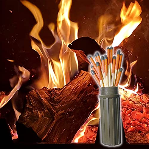 eGreen 20-100 Windproof Stormproof Matches Waterproof Cases & Rope Options - style: 5 X Container Matches