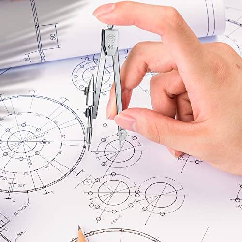 Zonon 3 Pcs 6" Clear Plastic Ruler 6 Inch Protractor Compass Set, Clear - color: Clear, size: 6 Inch
