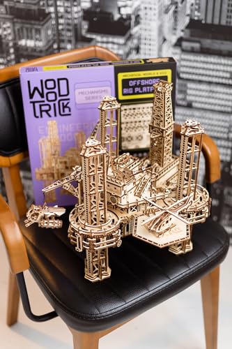 Wood Trick Offshore Rig Interactive 3D Wooden Puzzles for Adults to Build