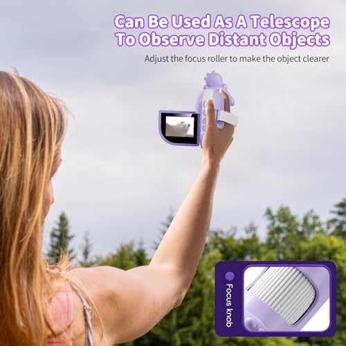 Microscope for Kids - 1080P Handheld Digital Microscope Portable Pocket 500X with 8 LED Lights 2'' LCD Screen Educational Science Christmas Birthday Gifts for Age 3 4 5 6 7 8 Girls Boys Purple - color: Purple