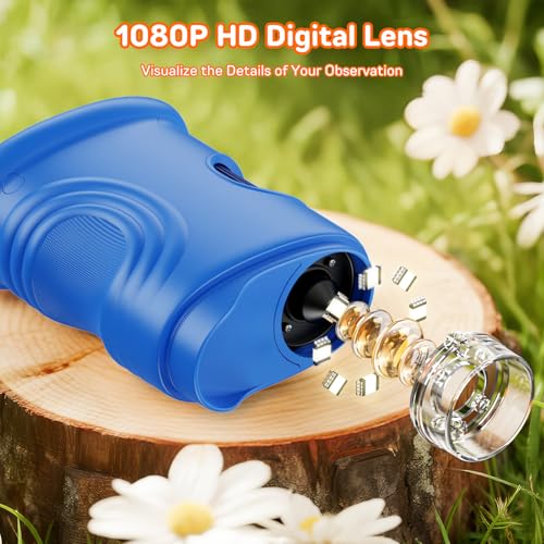 1000X Digital Handheld Microscope for Kids Portable Outdoor Toys & Gifts - color: Blue